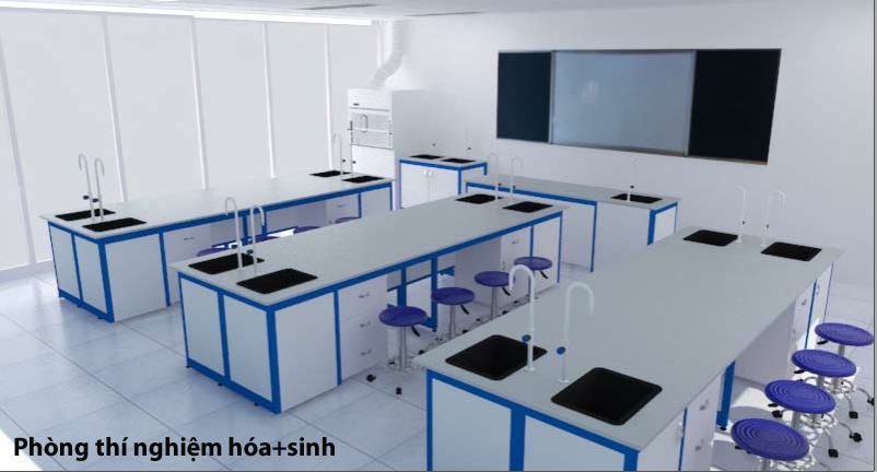 Thiết kế phòng học Hóa học an toàn bắt đầu từ việc lựa chọn bàn ghế phù hợp