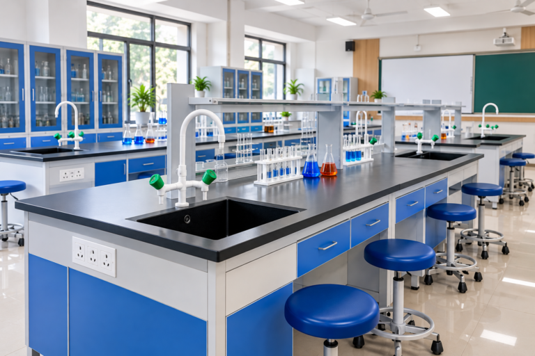 bàn thí nghiệm có bồn rửa